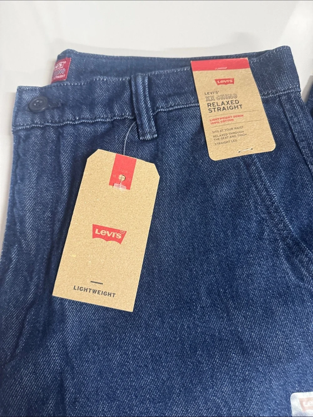 Levis Chinos Mens 33 32 Denim Relaxed Straight